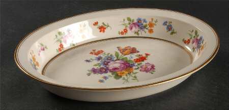 Floral Bouquet 9" Oval Vegetable Bowl