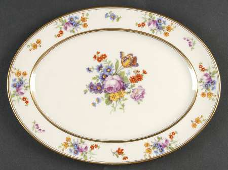 Floral Bouquet 10" Oval Serving Platter