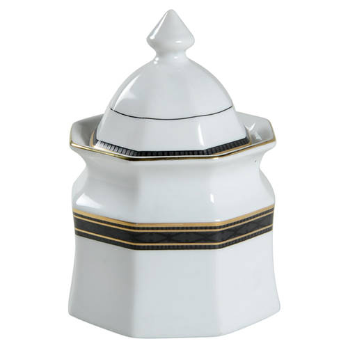 Black Dress Sugar Bowl & Lid
