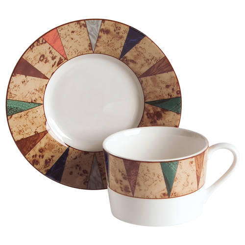 Villa D'Este Flat Cup & Saucer Set