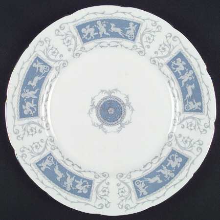 Revelry Blue (Scalloped, Platinum Trim) by Coalport
