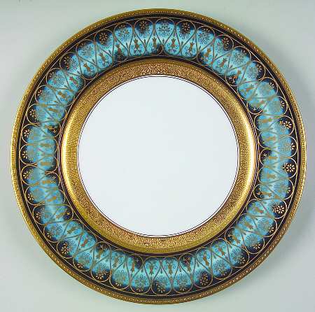 Golden Fire Blue Service Plate (Charger)