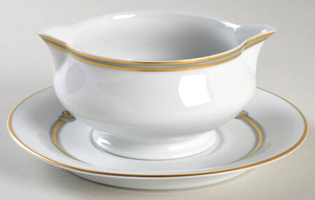 Ruban Or Gravy Boat & Underplate