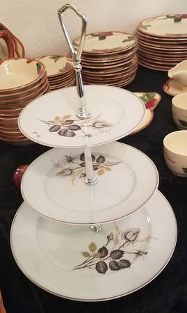 Mystic Rose 3-Tiered Serving Tray (DP, SP, BB) by Coreling