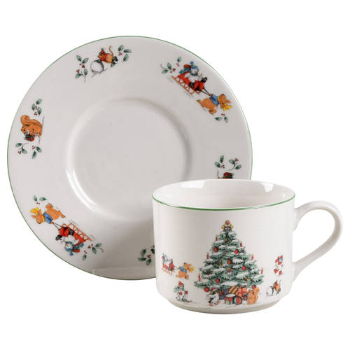 Magical Christmas Flat Cup & Saucer Set
