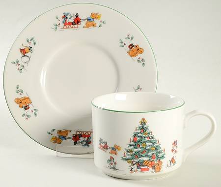 Magical Christmas Flat Cup & Saucer Set
