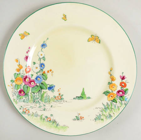 Hollyhock Luncheon Plate