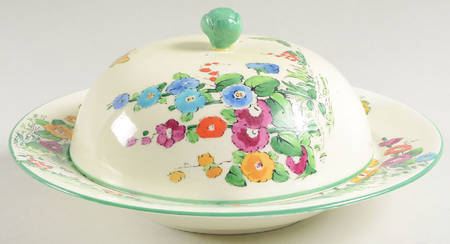 Hollyhock Round Covered Butter