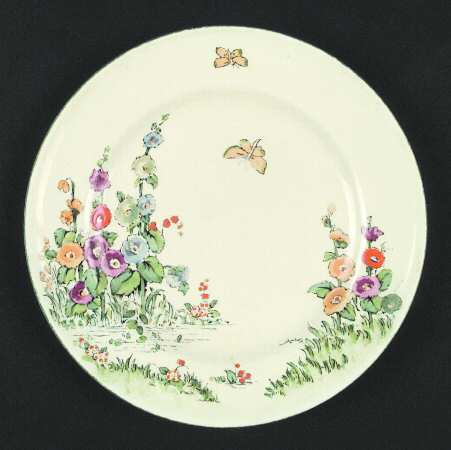 Hollyhock Salad Plate