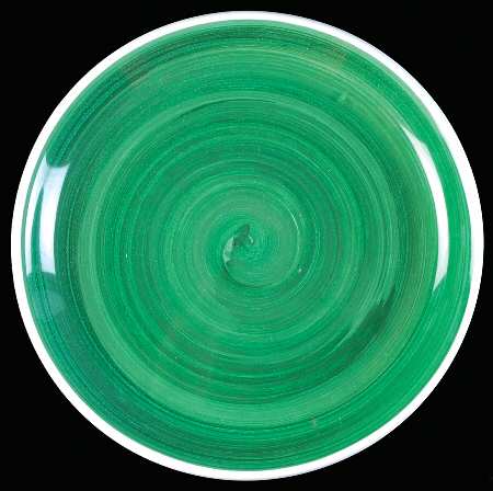 Solids Brush Green Salad Plate