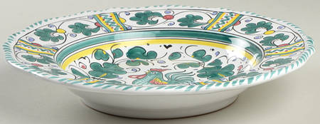 Orvieto Green Rooster 10" Soup/Pasta Bowl
