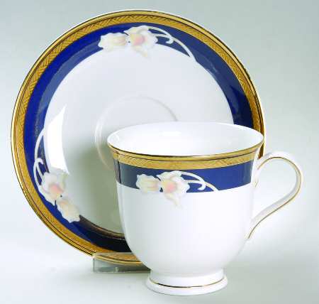 Royal Orchid Footed Cup & Saucer Set