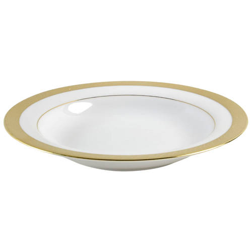 Pure Gold Large Rim Soup Bowl