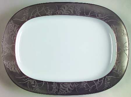 Khazard Platine 13" Oval Serving Platter