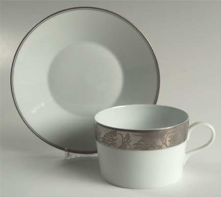 Khazard Platine Breakfast Cup & Saucer Set
