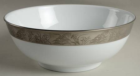 Khazard Platine 10" Large Salad Serving Bowl