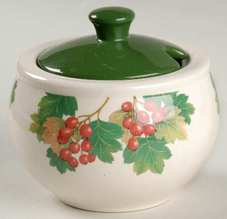 Country Fruits Sugar Bowl & Lid