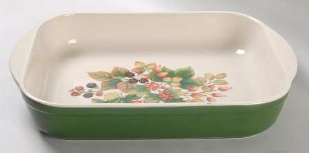 Country Fruits 14" Rectangular Baker