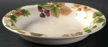 Country Fruits Rim Soup Bowl by Cloverleaf (England)