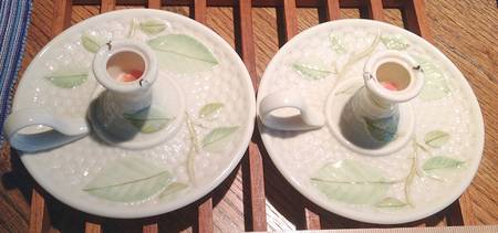 Candlesticks &amp; Votives by Belleek Pottery (Ireland)