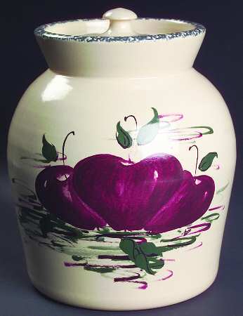 Burgandy Apple Extra Large Canister & Lid