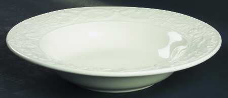 Country Chateau (All White) Large Rim Soup Bowl