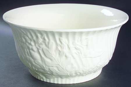 Country Chateau (All White) 11" Large Salad Serving Bowl