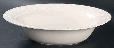Country Chateau (All White) 11" Oval Vegetable Bowl