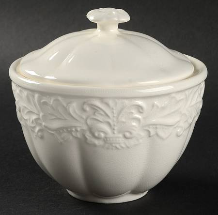 Country Chateau (All White) Sugar Bowl & Lid