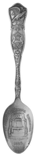 States & Cities Souvenir Spoons Pennsylvania Teaspoon