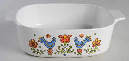 Country Festival 2 Quart Square Casserole No Lid