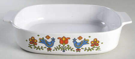 Country Festival 2.5 Quart Square Casserole No Lid