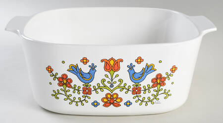 Country Festival 5 Quart Square Casserole No Lid
