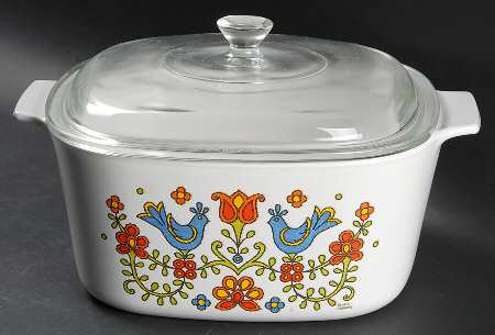 Country Festival 3 Quart Square Casserole with Lid