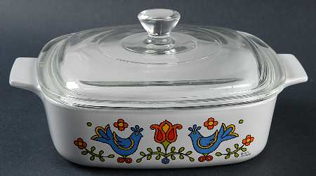 Country Festival 1 Quart Square Casserole with Lid