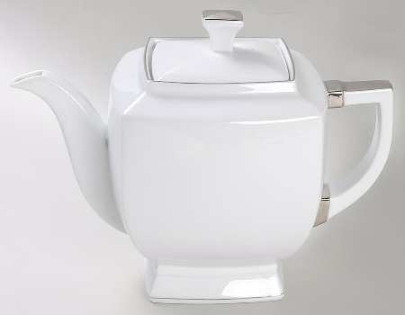 Prelude Platinum (Trim & Verge) Small Tea/Coffee Pot & Lid