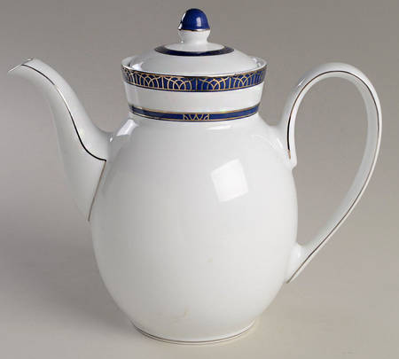 Talisman Platinum Bleu Coffee Pot & Lid