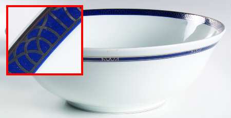 Talisman Platinum Bleu 10" Large Salad Serving Bowl