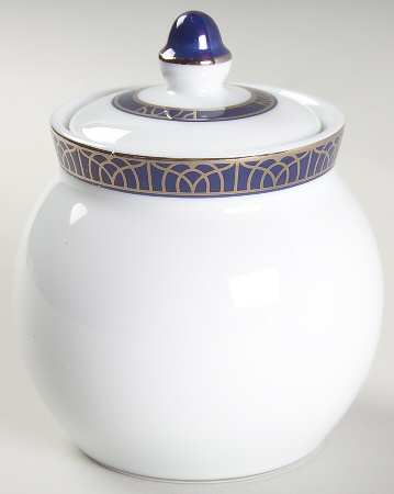 Talisman Platinum Bleu Sugar Bowl & Lid