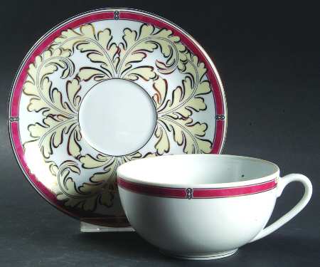 Aida Red Breakfast Cup & Saucer Set