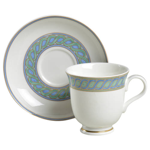 Torsada Footed Demitasse Cup & Saucer Set