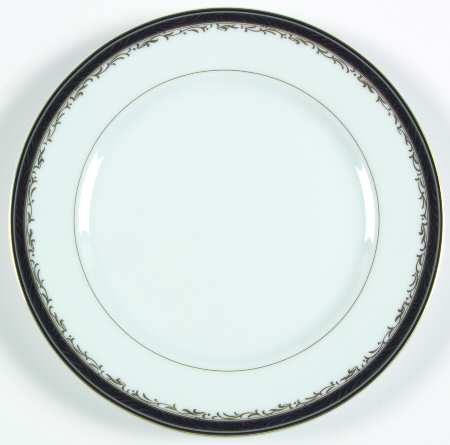 University Black Salad Plate