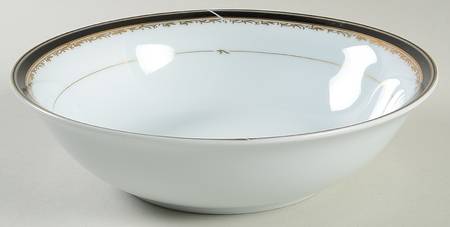 University Black 9" Round Vegetable Bowl