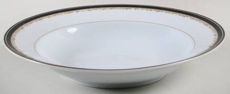 University Black Rim Soup Bowl