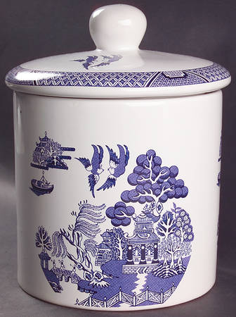 Blue Willow Large Canister & Lid