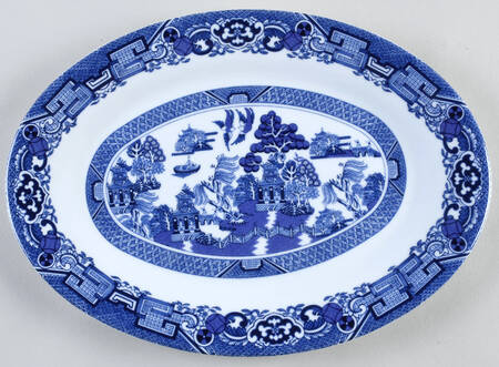 Blue Willow 11" Oval Serving Platter