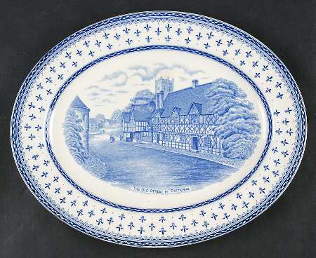 Albion Blue 12" Oval Serving Platter