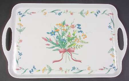 My Garden (Corelle) 18" Rectangular Handled Serving Melamine Tray
