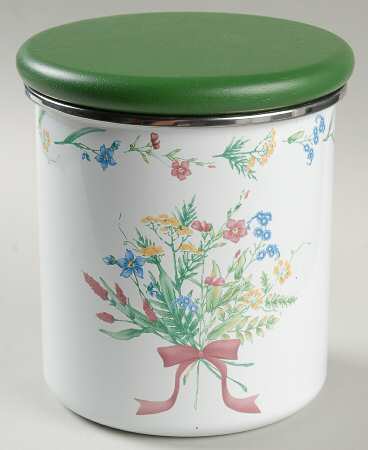My Garden (Corelle) Small Metal Canister & Wood Lid