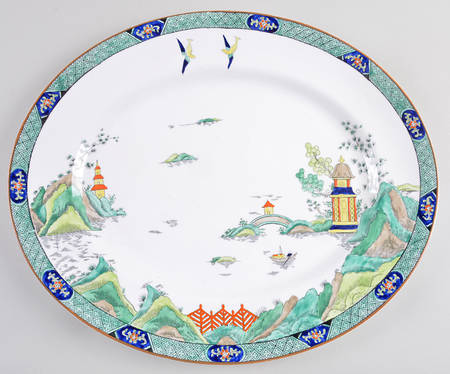 Ye Olde Willow 15" Oval Serving Platter
